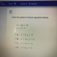 Solve The System Of Linear Equations