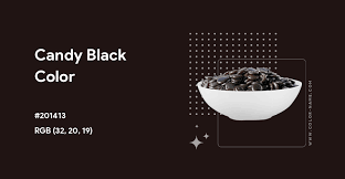 Candy Black Color Hex Code Is 201613