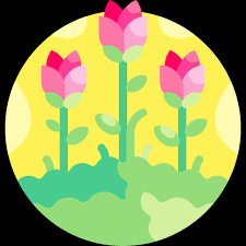 Flower Detailed Flat Circular Flat Icon