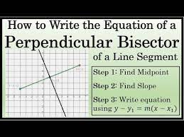 Equation Of A Perpendicular Bisector Of