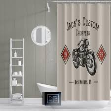 Personalized Motorcycle Shower Curtain