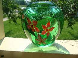 Art Glass Paperweight Vase