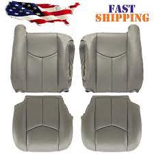 Front Leather Seat Cover Gray