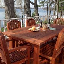 Redwood Patio Table Custom Made