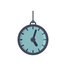 Hypnosis Pendulum Clock Icon Flat