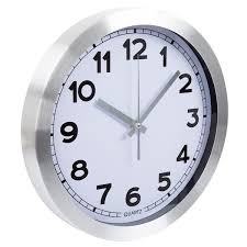 Brushed Aluminum Wall Clock