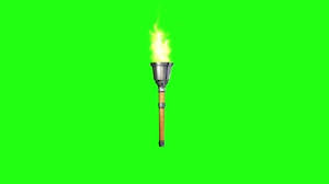Pond5 3d Vintage Wall Fire Torch Green