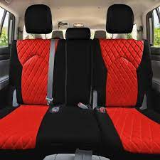 Fh Group Neoprene Custom Fit Seat Covers For 2023 Toyota Highlander Red 2nd Row Set