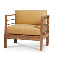 Leon Teak Outdoor Lounge Chair With