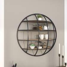 Shelves Metal Oval Floating Shelf