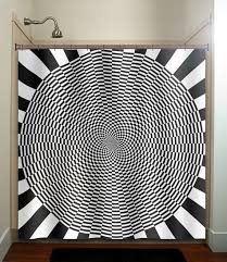 Optical Illusion Op Art Shower Curtains