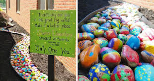 Elementary School Had To Paint One Rock