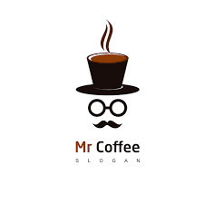 Mr Coffee Logo Cafe Icon Design