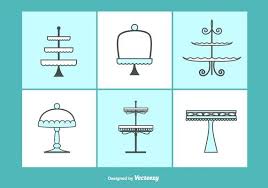 Cake Stand Vector Art Icons And