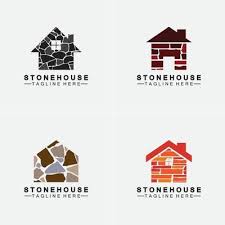 Stone House Vector Art Icons And