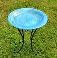 Decorative Glass Birdbath