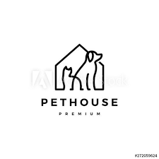 Dog Cat Pet House Home Logo Vector Icon