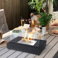 Rectangle Gas Burning Tabletop Fire Pit