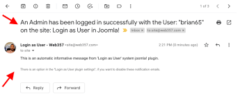login as user joomla component web357