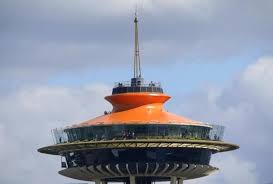 Space Needle Painted Original Gold