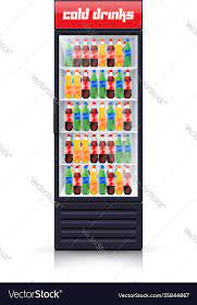 Cola Fridge Dispenser Realistic Icon