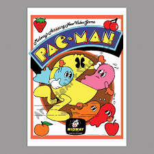 pac man large arcade poster 50x70cm