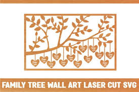 Family Tree Laser Cut Wall Art Svg