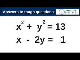 Simultaneous Quadratic And Linear Equation