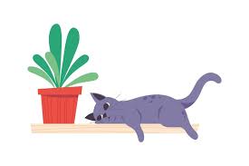 Free Vector Cat With Houseplant Icon