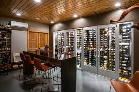 Basement Contemporary Wine Cellar