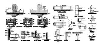 strap beam cad drawing details dwg file