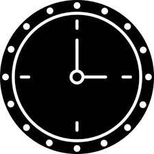 Ilration Of A Wall Clock Icon In