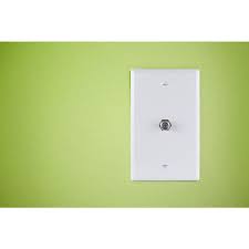 Ge 1 Gang Coaxial Wall Plate 1 Pack