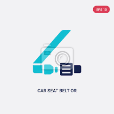 Safety Belt Vector Icon From Car Parts