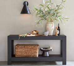 Malibu Metal Console Table Black Pottery Barn