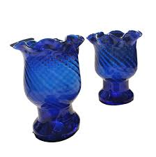 Large Vintage Spanish Cobalt Blue Glass