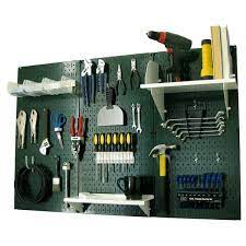 Tool Storage Kit With Green Pegboard