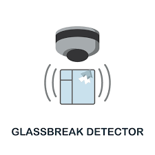 Glassbreak Detector Flat Icon Colored