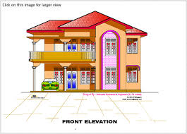 2d Elevation And Floor Plan Of 2633 Sq