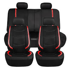 Galaxy13 Metallic Striped Deluxe Leatherette 47 In X 23 In X 1 In Full Set Seat Covers