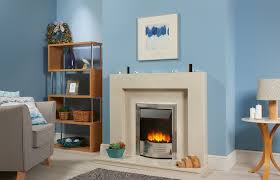 Modern Marble Electric Fireplace Suite