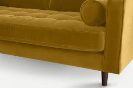 Scott Corner Sofa Gold Velvet