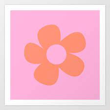 Pretty Pink Flower Girly Preppy Art