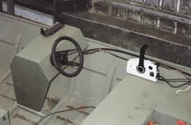 A Jon Boat With A Steering Console