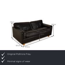 Socrates 2 Seater Sofa In Black Leather