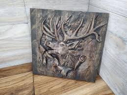 Deer Head Wood Carvings