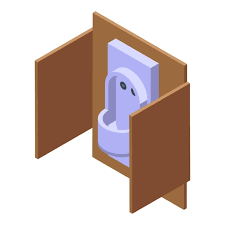Wall Wc Icon Isometric Vector Public