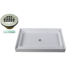 Single Threshold Alcove Shower Pan