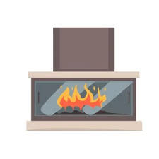 Modern Gas Or Electric Fireplace Vector