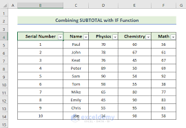 Subtotal Formula In Excel For Serial